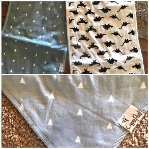 Sold!!  Copper Pearl burp cloths with matching Bib